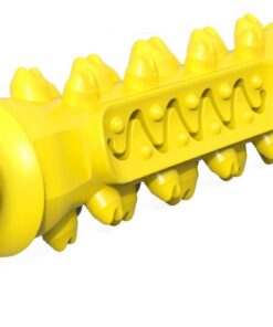 Doggie DentTug Chew Buddy - Chew-Resistant Dog Toy for Dental Health - Yellow