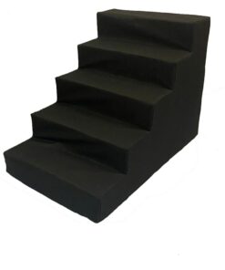 Doggie Steps - Narrow -5 Step - Black Canvas