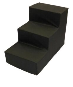 Doggie Steps - Wide -3 Step - Black Canvas