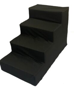 Doggie Steps - Wide - 4 Step - Black Canvas