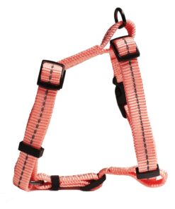 Dogs Life - Reflective Super soft Webbing H Harness - Small - Pink