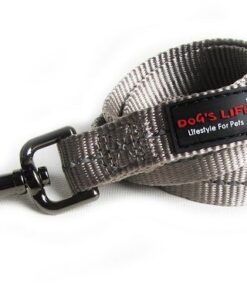 Dogs Life - Reflective Supersoft Webbing Leash - Grey - Large