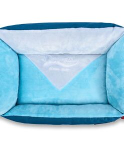 Dogs Life - Vintage Lounger Waterproof Winter Bed - Blue - S