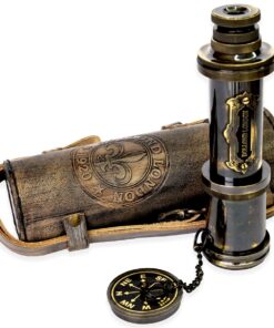 Dolland London 1920 Solid Brass with Leather Case, Antique finish Vintage