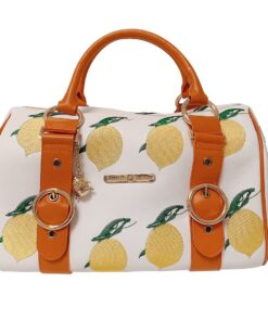 Donatella Rufrano - Amalfi - Genuine Leather Handbag - White & Orange