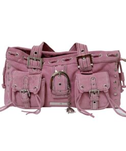 Donatella Rufrano - Rosa Antica - Genuine Suede Leather Handbag - Pink