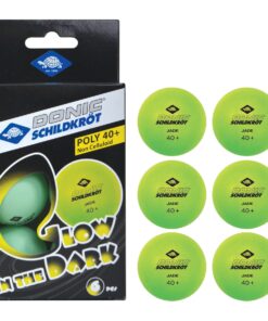 Donic-SchildkrÃ¶t Glow in the Dark Table Tennis Balls - 6 Pieces