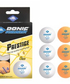 Donic-SchildkrÃ¶t Table Tennis Balls Prestige 2-Star White/Orange - 6 Pieces