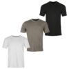 Donnay Men's Three Pack V Neck T-Shirt - Grey, Charcole & Black (Parallel Import) - 3XL