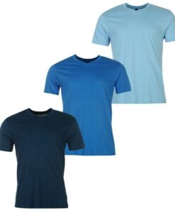 Donnay Men's Three Pack V Neck T-Shirt - Light, Blue & Dark Blue (Parallel Import) - XL