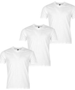 Donnay Men's Three Pack V Neck T-Shirt - White (Parallel Import) - S