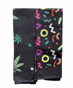 Double Delight: Set of 2 Funky Prints Cotton Bandanas for Versatile Style, - Black