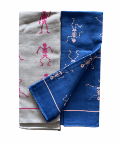 Double Delight: Set of 2 Funky Prints Cotton Bandanas for Versatile Style, - Grey