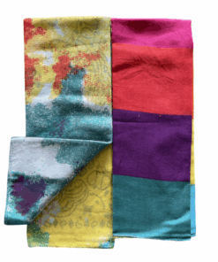 Double Delight: Set of 2 Funky Prints Cotton Bandanas for Versatile Style, - Yellow