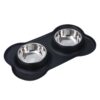Double Dog Bowl Pet Feeding Station, Stainless Steel Water And Food Bowls - S