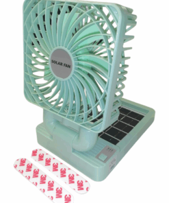 Double Head Solar Charging Fan - Green