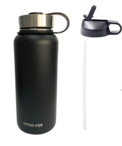 Double Layer Stainless Steel Vacuum Thermal Insulated Flask - Black