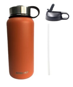Double Layer Stainless Steel Vacuum Thermal Insulated Flask - Orange