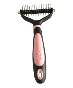 Double Sided Pet Dematting Comb for Large Dogs - Pink