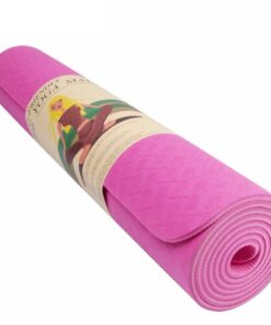 Double Sided Yoga Mat - Gym Accessory - Red Flame & Black - Pink