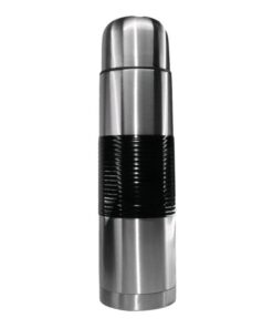 Double Wall Hot & Cold Bullet Flask & Pouch with Rubber Grip & Pouch