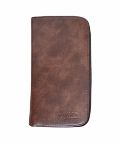 Double Zip Wallet - Dark Brown