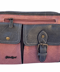 Double-Zipped Compartments Handbag Cotton Road