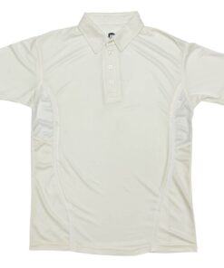 D&P Hybrid Active Short Sleeve Cricket Shirt - White - XXXS
