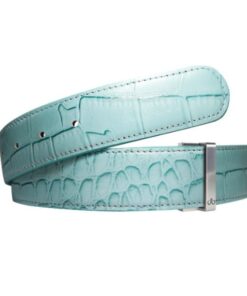 Druh - Aqua Crocodile Leather Belt