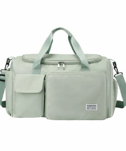 Dry and Wet Separation Sports Gym Bag Duffle Bag with Shoes Compartment - Green