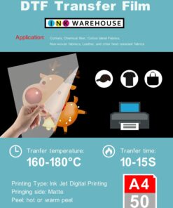 DTF Direct to Film A4 PET Transfer Film 50 sheets (DOUBLE SIDE)
