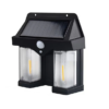 Dual Filament Solar Sensor Light Rechargeable Battery 3 Modes - 2 Pack