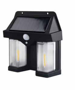 Dual Filament Solar Sensor Light Rechargeable Battery 3 Modes - 2 Pack