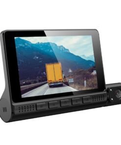 Dual Lens Wide View Portable Dash Cam - Black