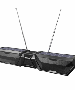 Dual Solar Wireless Bluetooth Speaker Outdoor Long Radio(Black)