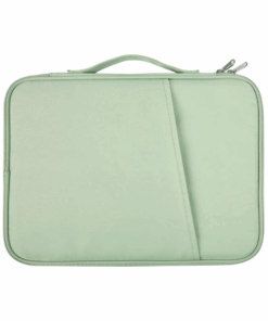 Dual Zipper Waterproof and Shockproof Laptop Sleeve Bag - Green