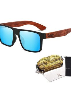 Dubery - Beach Polarised Wood Sunglasses (Blue)
