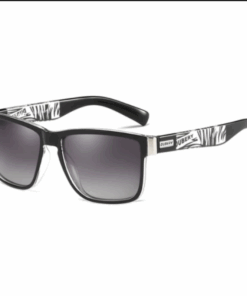 Dubery Classic Trendy Polarized Sunglasses - Black & White Stripes - C03