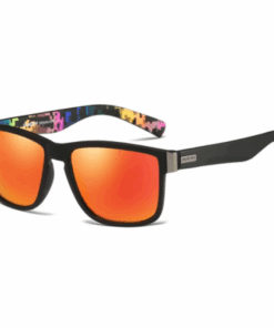 Dubery Classic Trendy Polarized Sunglasses - Orange Pattern - C05