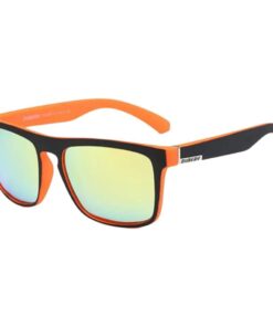 Dubery Polarized UV Protection Sport Sunglasses - Black/Orange/Yellow - 06
