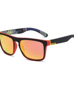 Dubery Polarized UV Protection Sport Sunglasses - Black/Red - 10