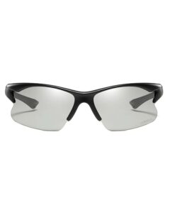 Dubery Rimless Driving Photochromic Sport Sunglasses Black - Discoloration
