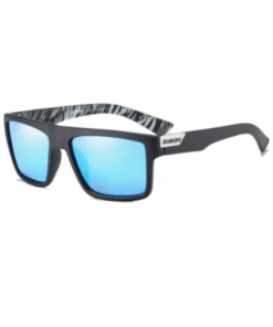 Dubery Stylish Vintage Polarized Sunglasses - Blue Pattern - C06
