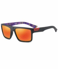 Dubery Stylish Vintage Polarized Sunglasses - Orange Pattern - C03