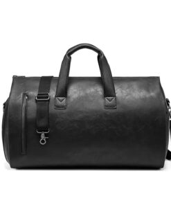 Duffle Luxury Foldable Travel Suit Luggage Bag - Retro Black