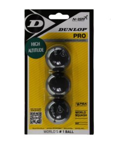 Dunlop Pro High Altitude Squash Balls 3 Ball Pack