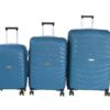 Durable 3-Piece ABS Luggage Set - Spinner Wheels, Teal, Built-In Locks.