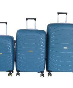 Durable 3-Piece ABS Luggage Set - Spinner Wheels, Teal, Built-In Locks.