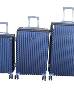 Durable 3-Piece ABS Luggage Set with Spinner Wheels and Combination Lock