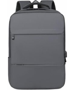 Durable and Stylish 15.6" Laptop Backpack Bag with USB Charging Port - Grey